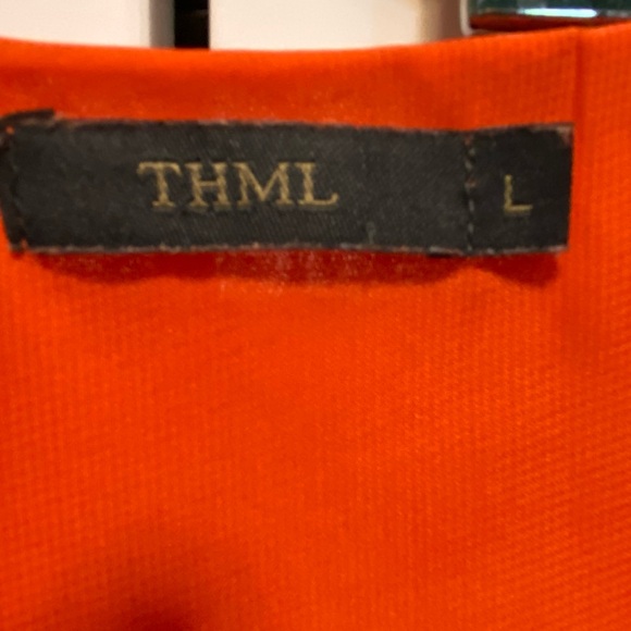 Orange Embroidered Boho Lined Summer Dress for work and play - Picture 4 of 13